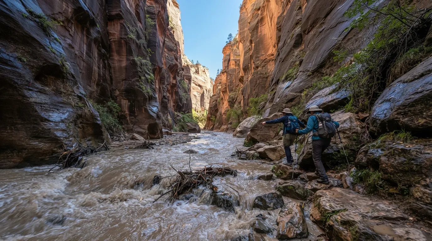 #18 - Flash Flood Timing in Zion Narrows (Image Credits: Gemini)