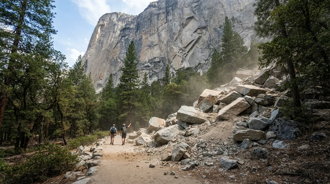 #14 - Rockfall Zones in Yosemite Valley (Image Credits: Gemini)