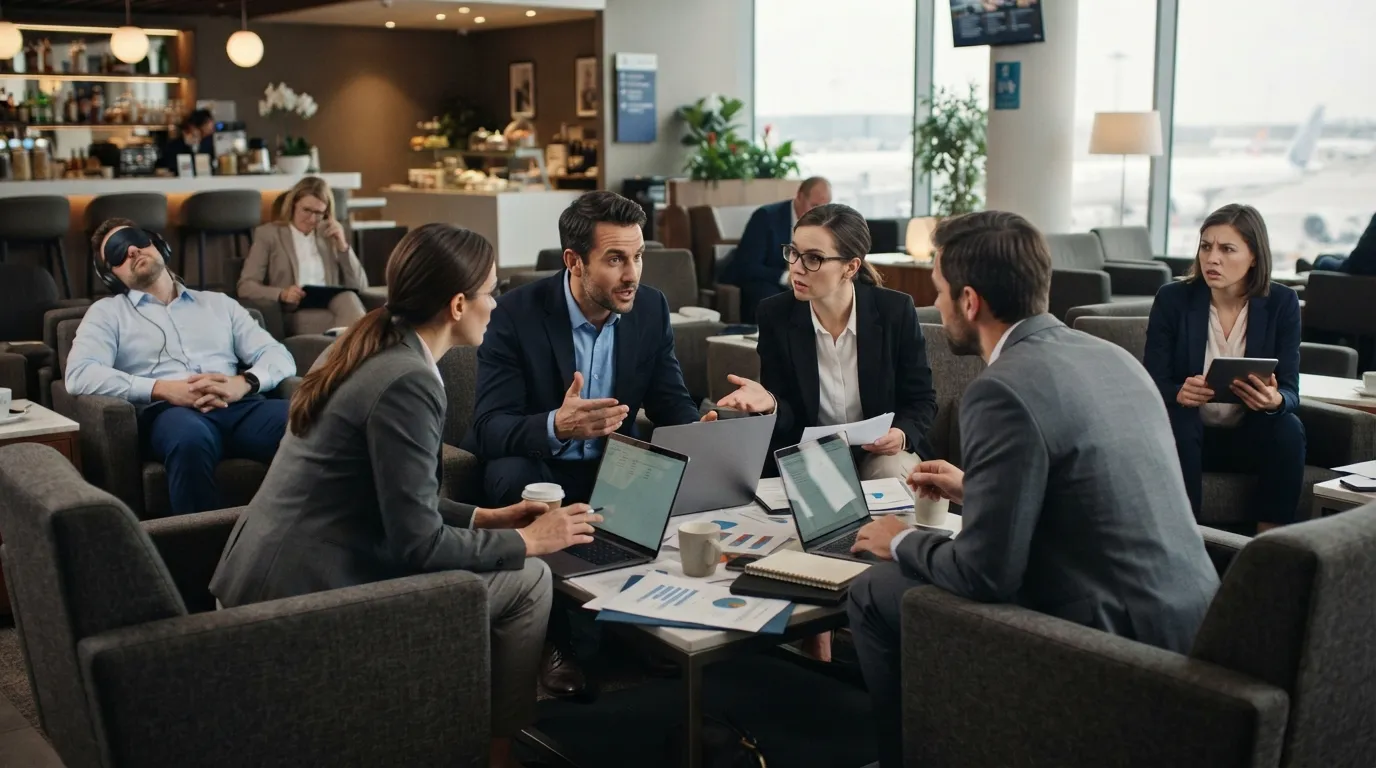 #7: Holding Business Meetings in the Open Lounge (Image Credits: Gemini)
