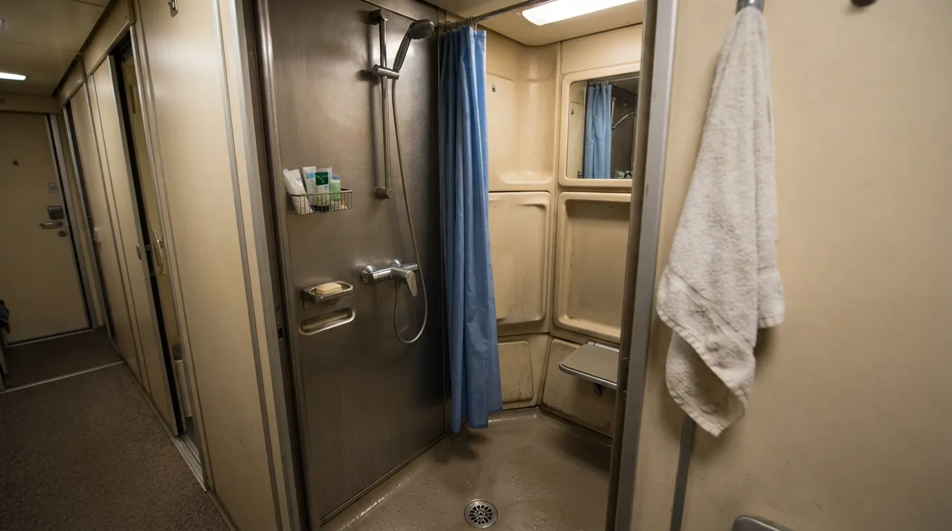 #6 - Shower Access Depends on the Train and the Ticket (Image Credits: Gemini)