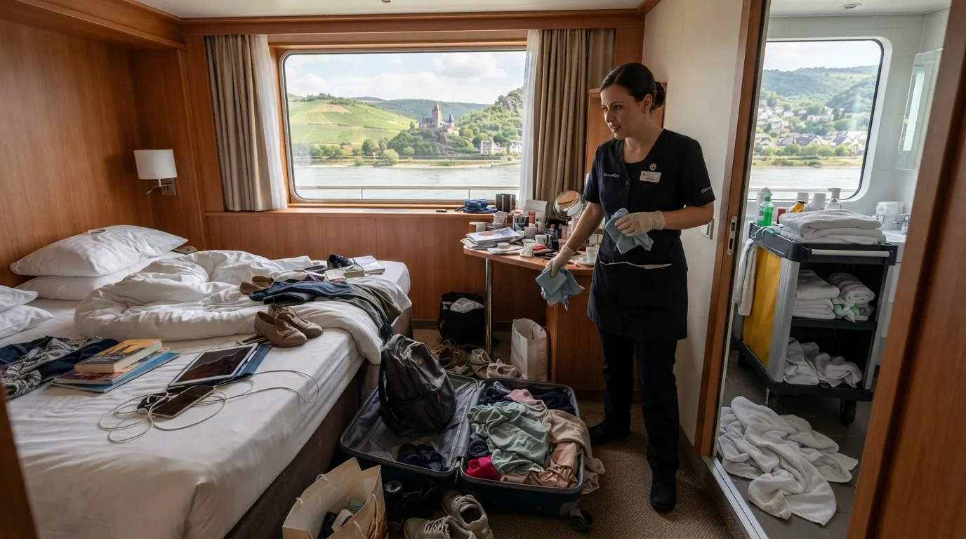 #3 - Leaving Cabins Excessively Messy Hinders Cleaning (Image Credits: Gemini)
