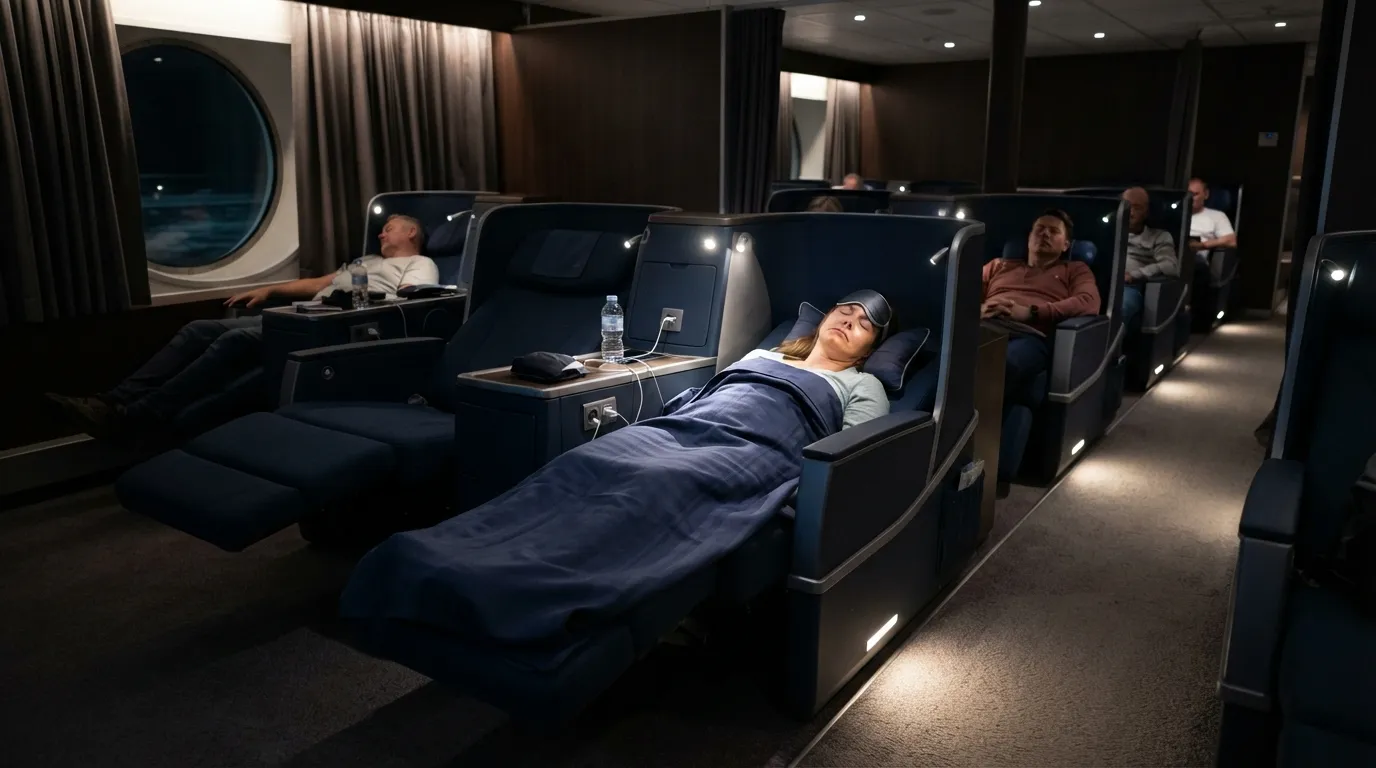 #14 - Reclining Seats and Sleep Lounges Fill the Gap Between Cabin and Deck (Image Credits: Gemini)