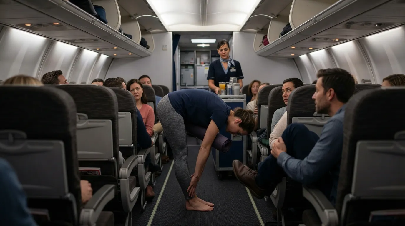 #9 - Pacing the Aisle for Steps or Doing Yoga (Image Credits: Gemini)