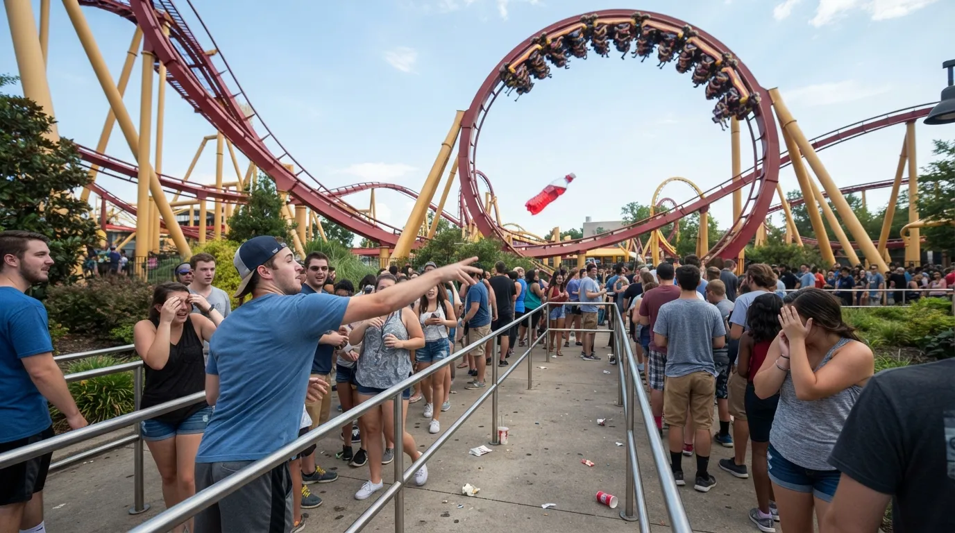 #8 - Throwing Things Near Rides and Crowds (Image Credits: Gemini)