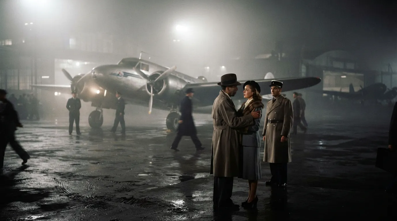 #13 - The Foggy Airport Goodbye in Casablanca (Image Credits: Gemini)