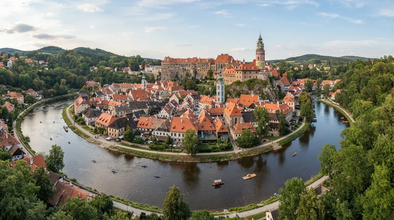 #14 - Cesky Krumlov, Czech Republic, the Town Wrapped in a River (Image Credits: Gemini)