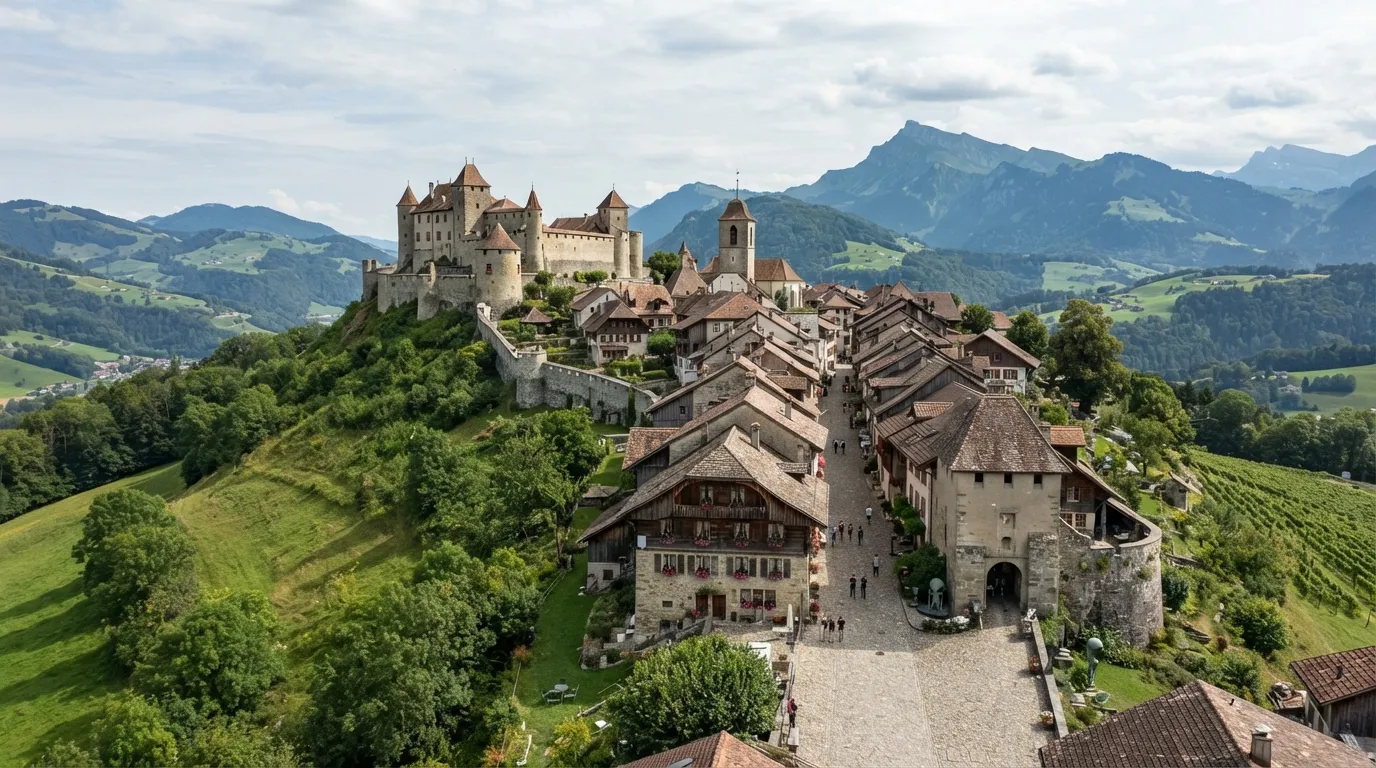 #9 - Gruyeres, Switzerland, the Castle Town Behind a Famous Cheese (Image Credits: Gemini)