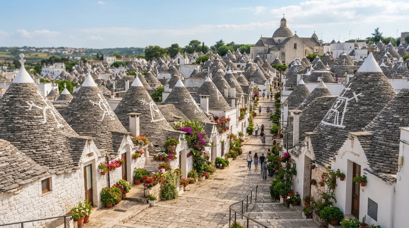#4 - Alberobello, Italy, the Town of Cone-Roofed Trulli (Image Credits: Gemini)