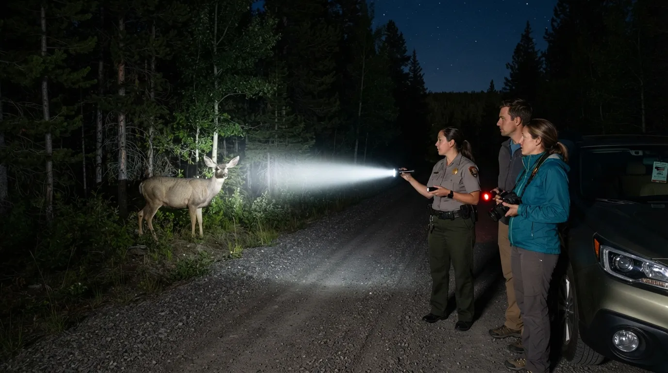 #12 - Using a Light to Spot Wildlife at Night Can Be Prohibited (Image Credits: Gemini)