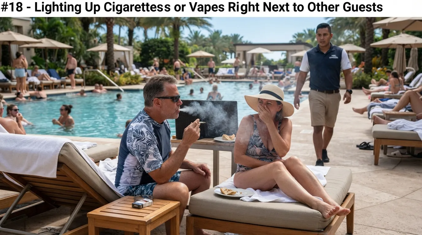#18 - Lighting Up Cigarettes or Vapes Right Next to Other Guests (Image Credits: Gemini)