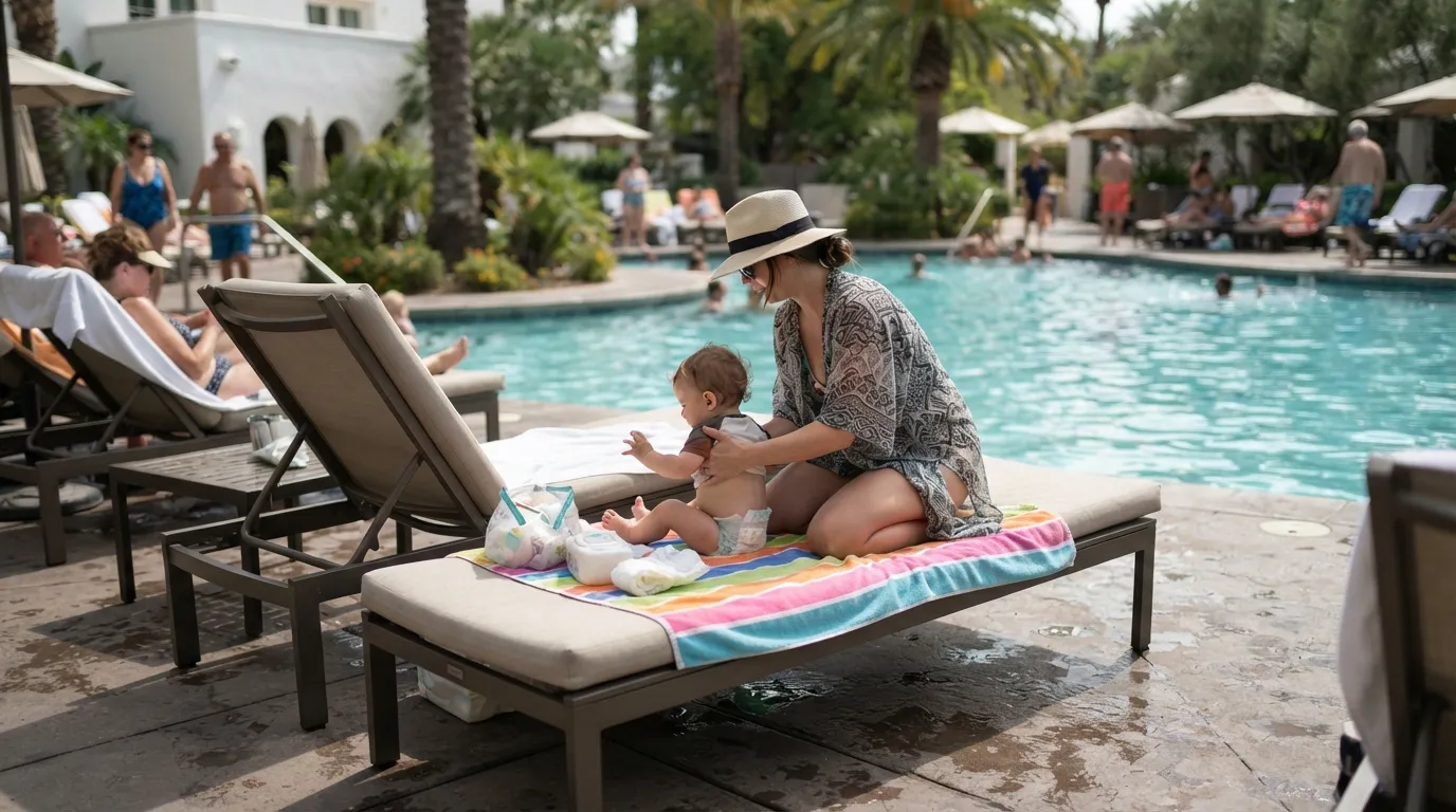 #12 - Changing Diapers Right on the Pool Deck (Image Credits: Gemini)
