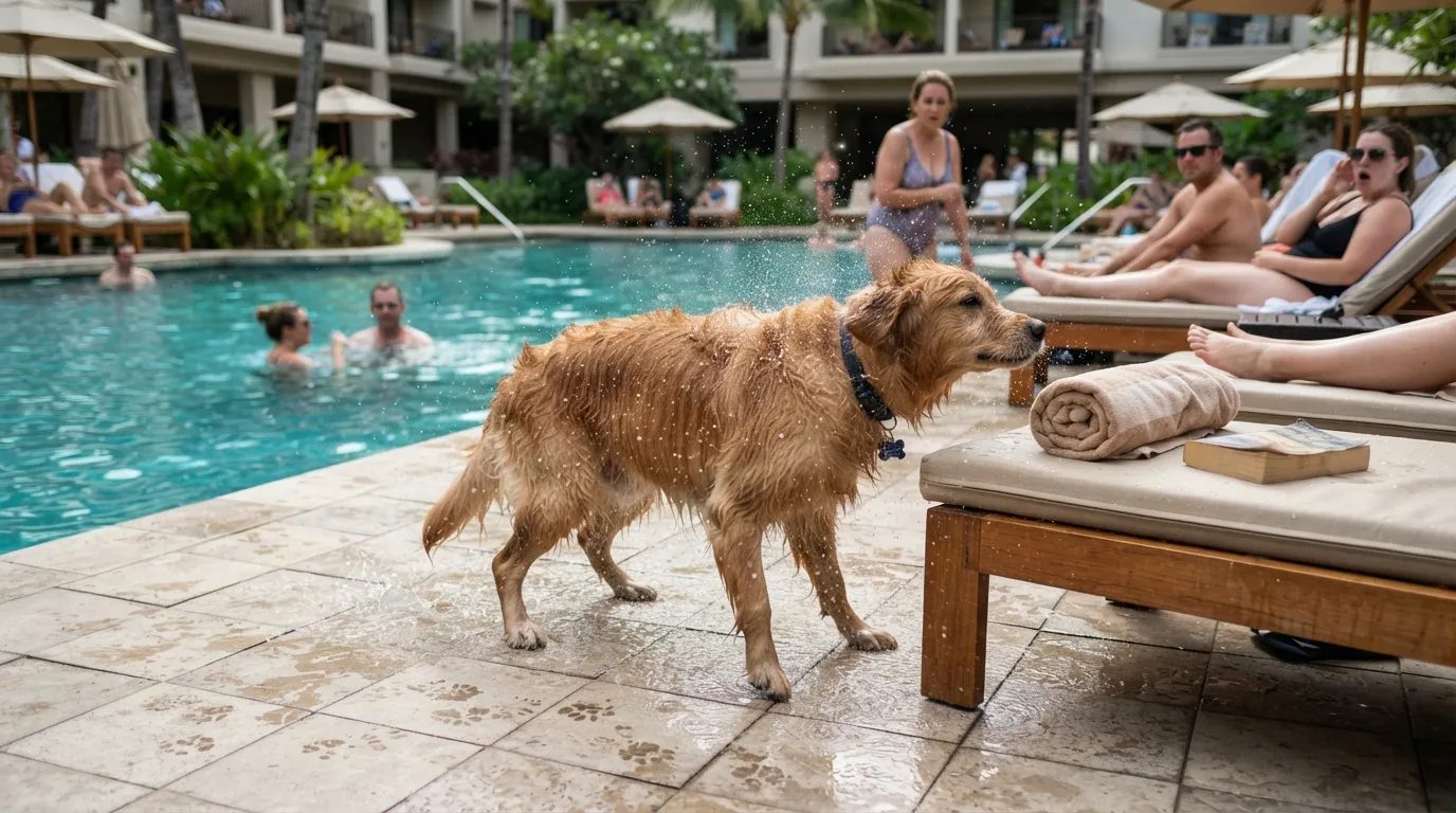 #3 - Bringing Pets Into the Pool Area (Image Credits: Gemini)