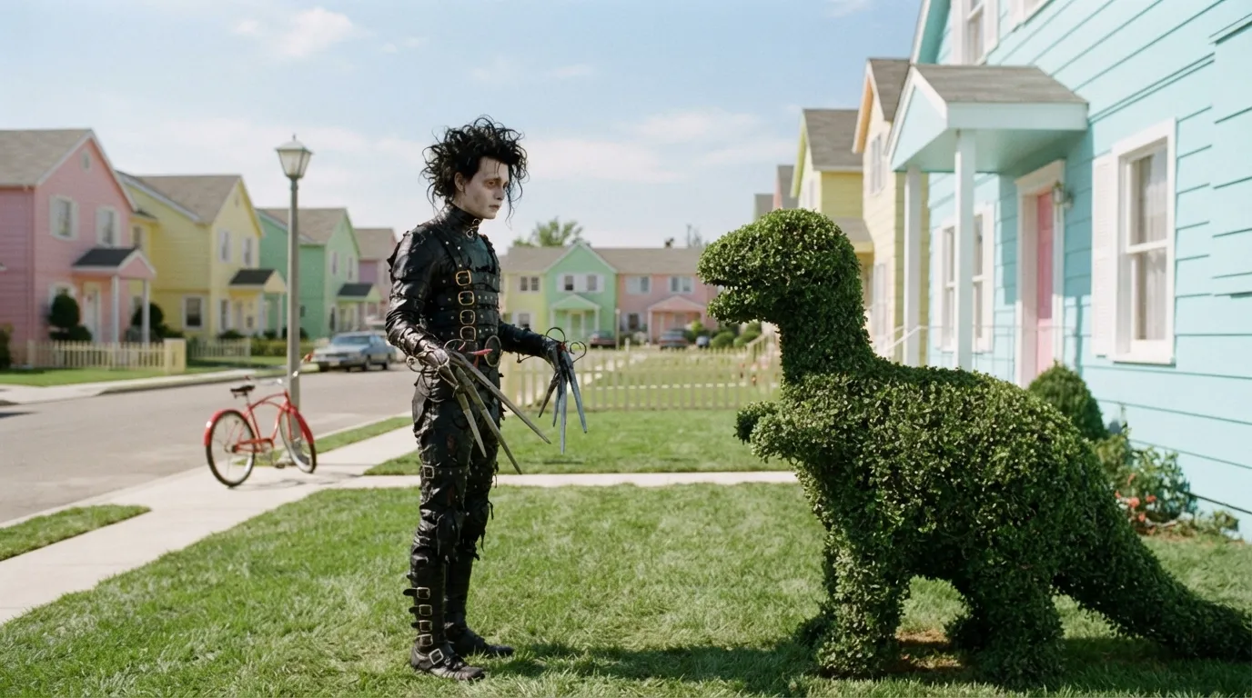 #23 - Tim Burton: From Pee-wee’s Big Adventure (1985) to Edward Scissorhands (1990) (Image Credits: Gemini)
