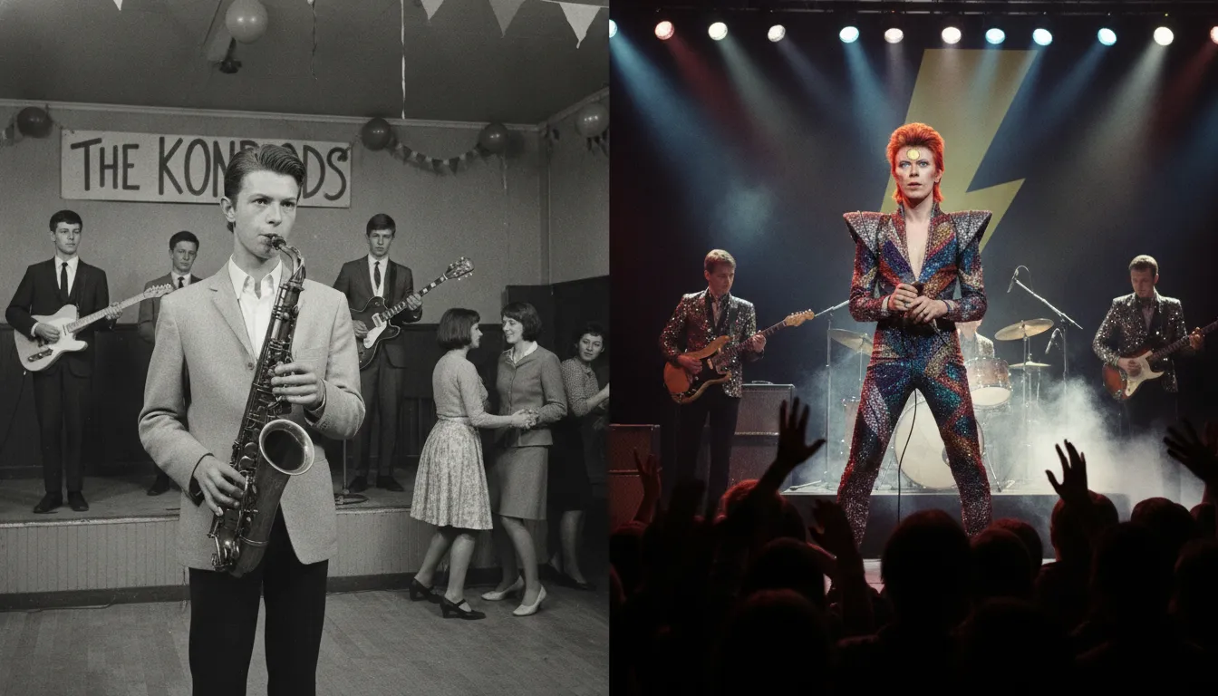 #24 - David Bowie: Saxophonist in The Konrads vs Ziggy Stardust (Image Credits: Gemini)