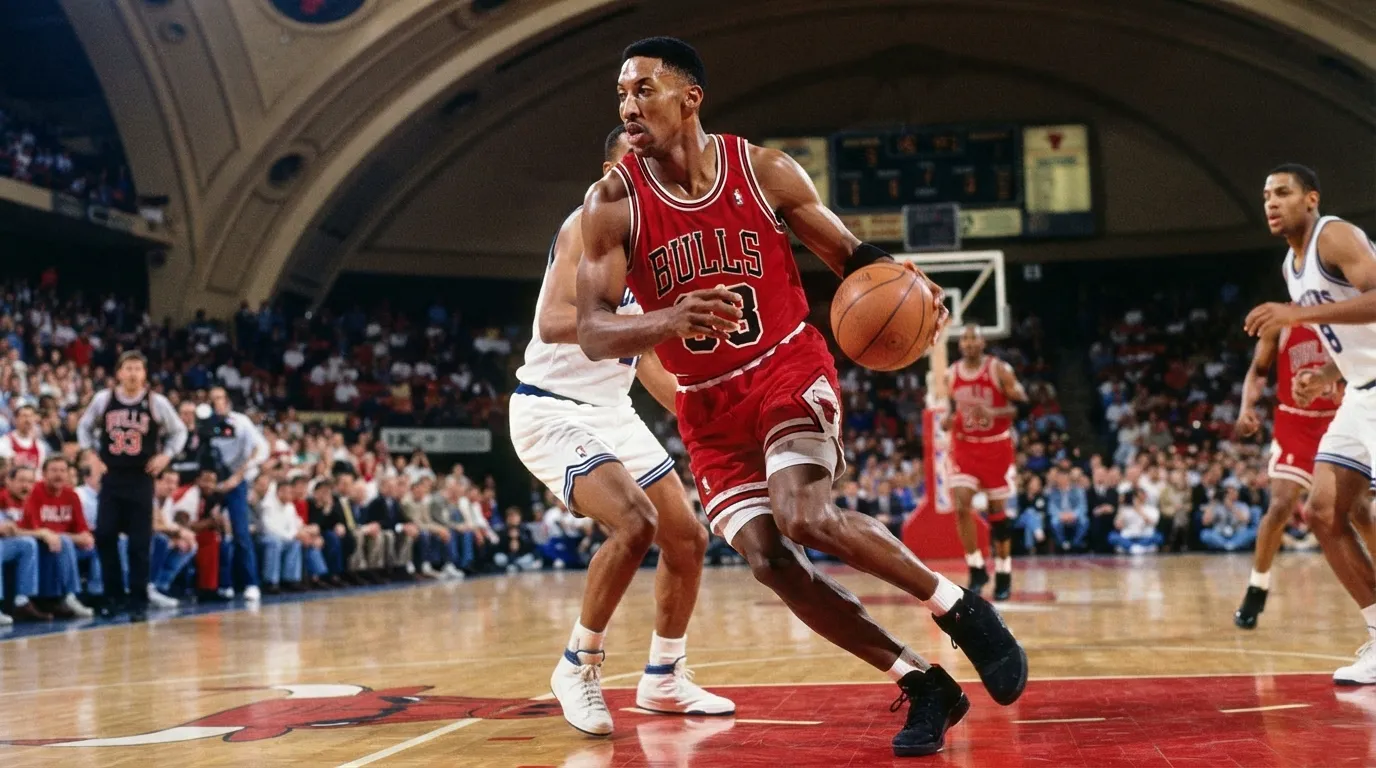 #22 - Scottie Pippen: Chicago Bulls (1987-1998) vs. Same (after draft-night trade from Seattle) (Image Credits: Gemini)