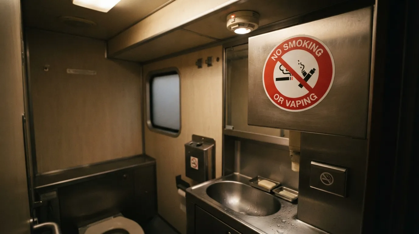 #12 - Smoking or Vaping in Toilets or Onboard Areas (Image Credits: Gemini)