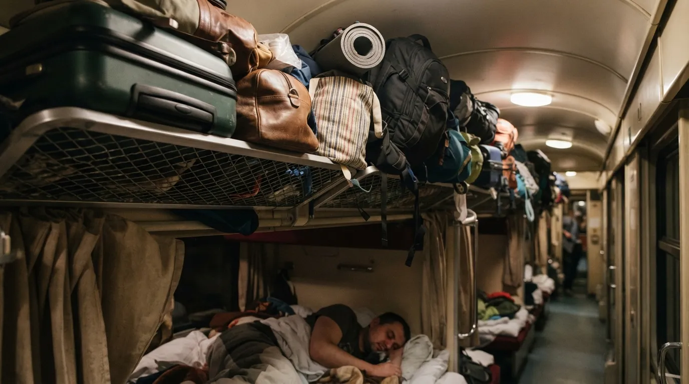 11. Overpacking the Overhead Racks (Image Credits: Gemini)