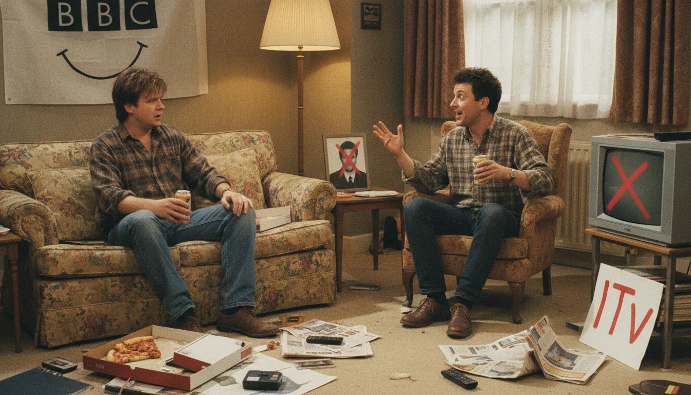 #13 - Men Behaving Badly Swapped Out a Flatmate and Switched Networks (Image Credits: Gemini)