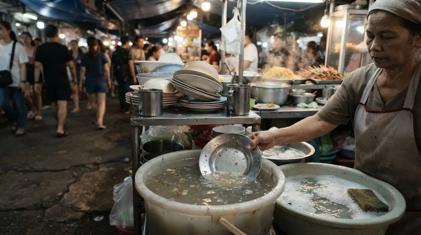 #4 - Check How Plates and Cups Are Washed (Image Credits: Gemini)