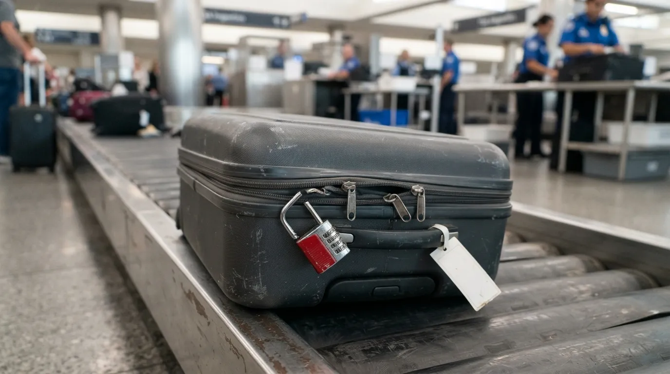 #7 - Locking a Checked Bag With the Wrong Lock (Image Credits: Gemini)
