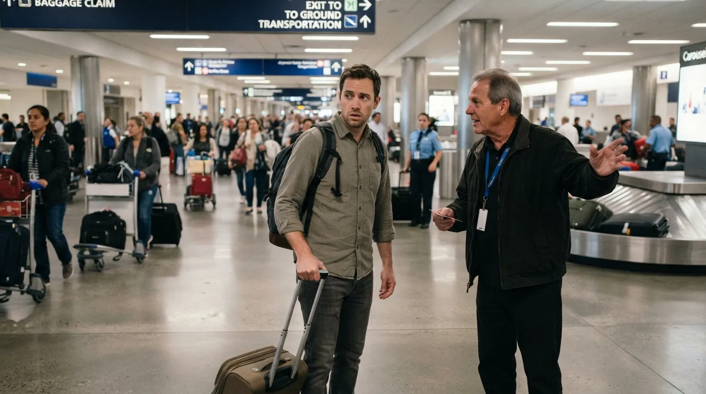 #14 - Accepting a Ride From Someone Who Approaches You Inside the Terminal (Image Credits: Gemini)
