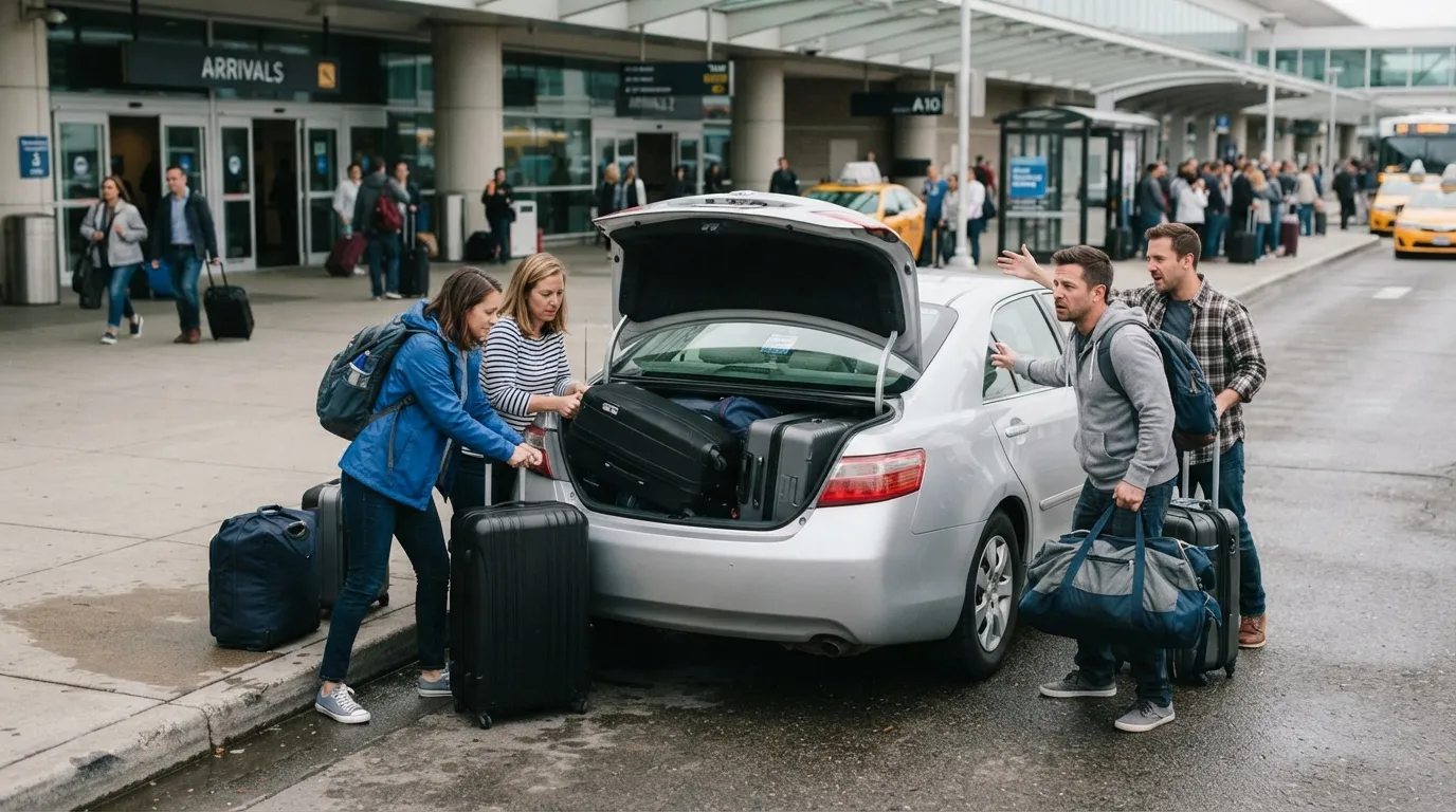 #9 - Booking a Car That Can't Fit Your Luggage (Image Credits: Gemini)