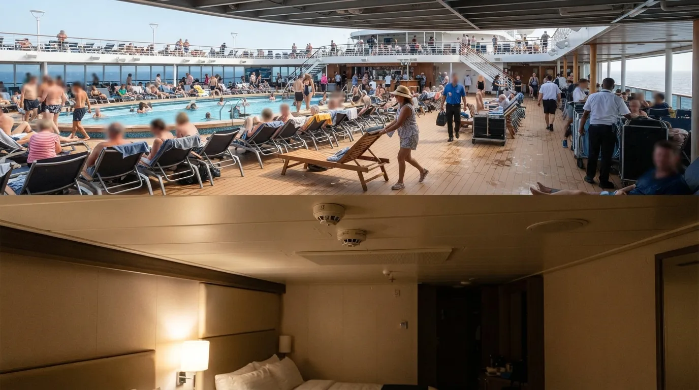 #10 - Cabin Directly Below the Pool Deck (Image Credits: Gemini)