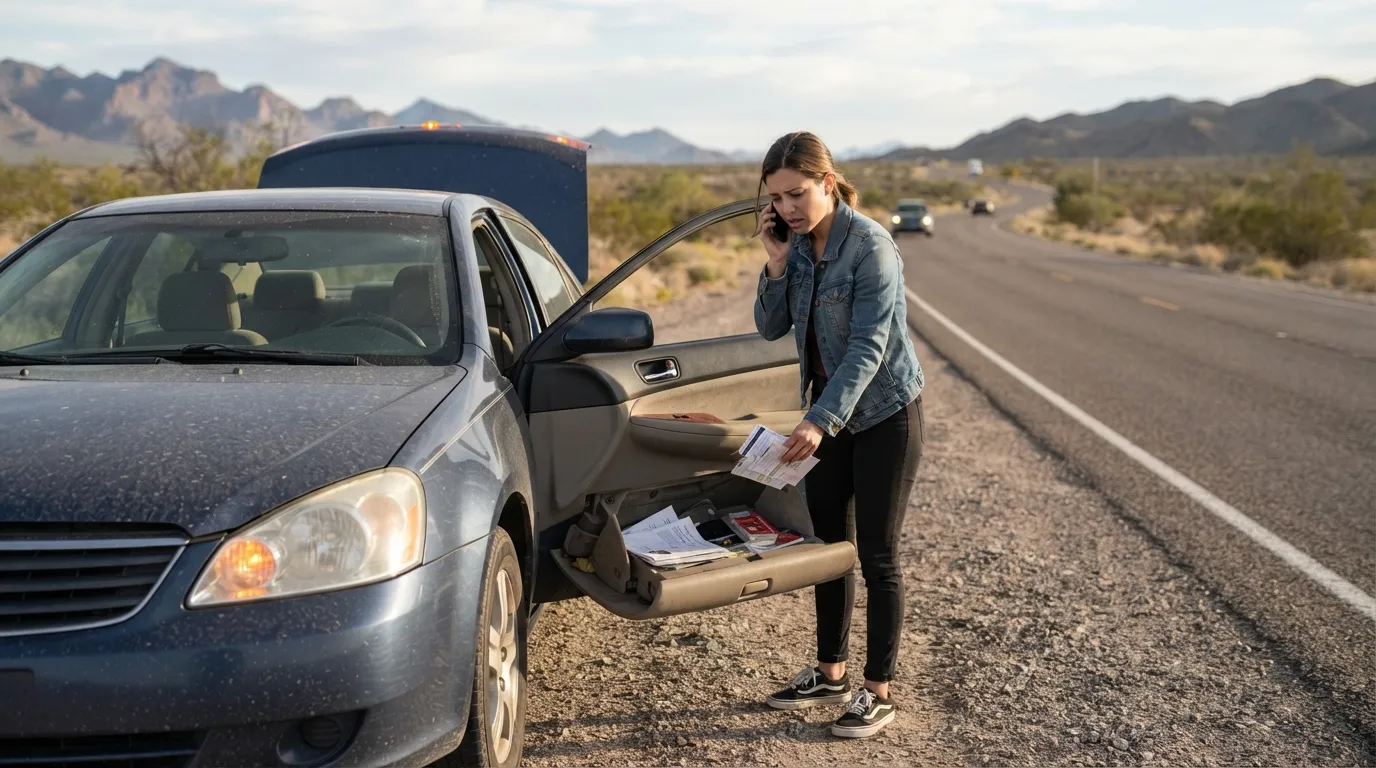 18. Not Confirming Roadside Assistance Coverage (Image Credits: Gemini)