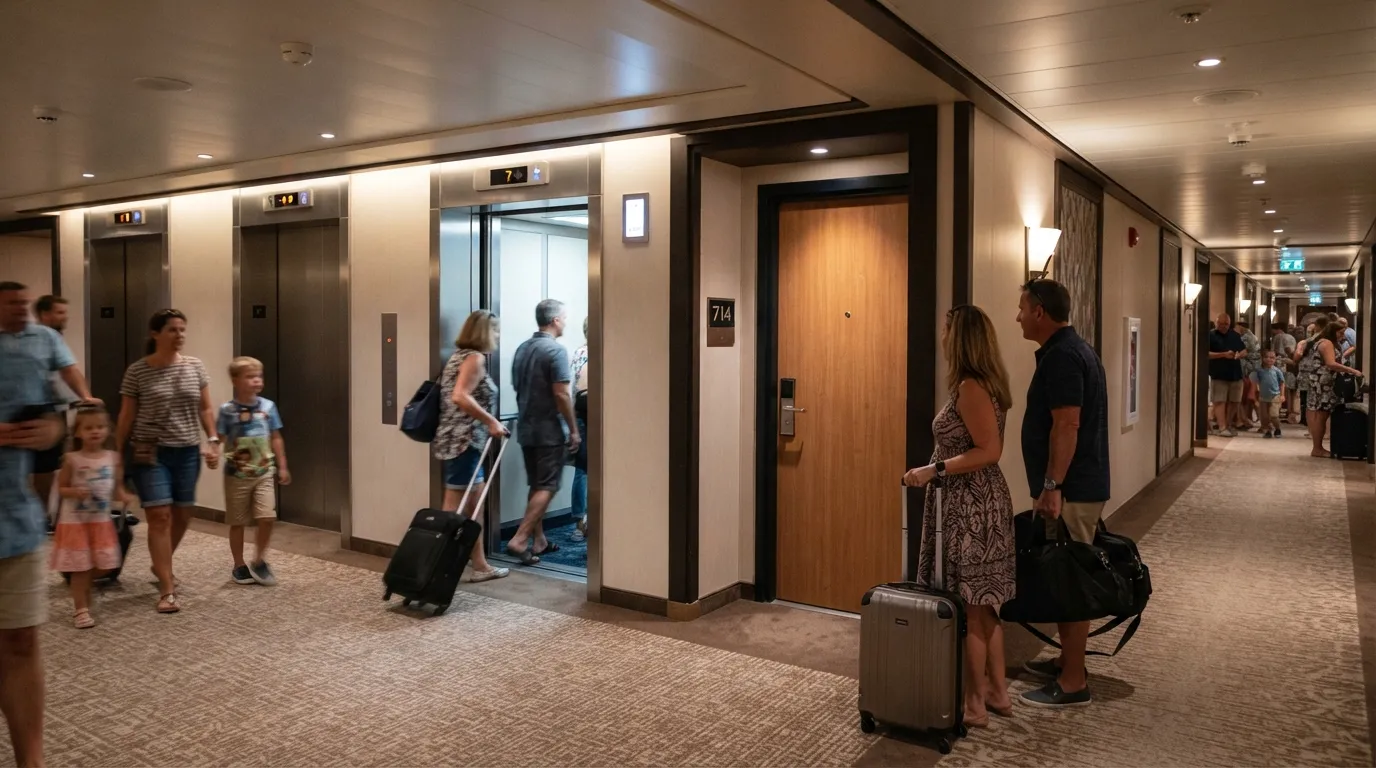 #17 – Cabins Directly Beside Elevator Banks (Image Credits: Gemini)