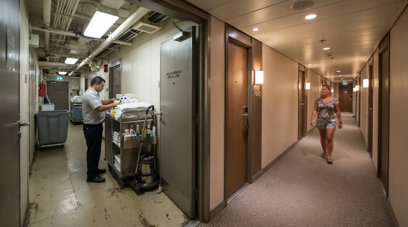 #10 – Cabins Beside Crew or Service Corridors (Image Credits: Gemini)