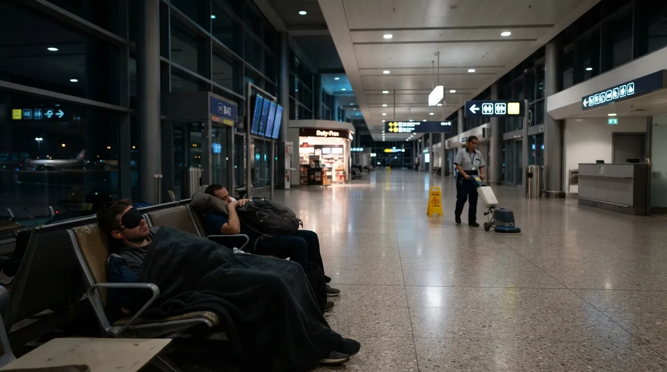 #6 – Even When You Can Sleep, the Airport Doesn’t (Image Credits: Gemini)
