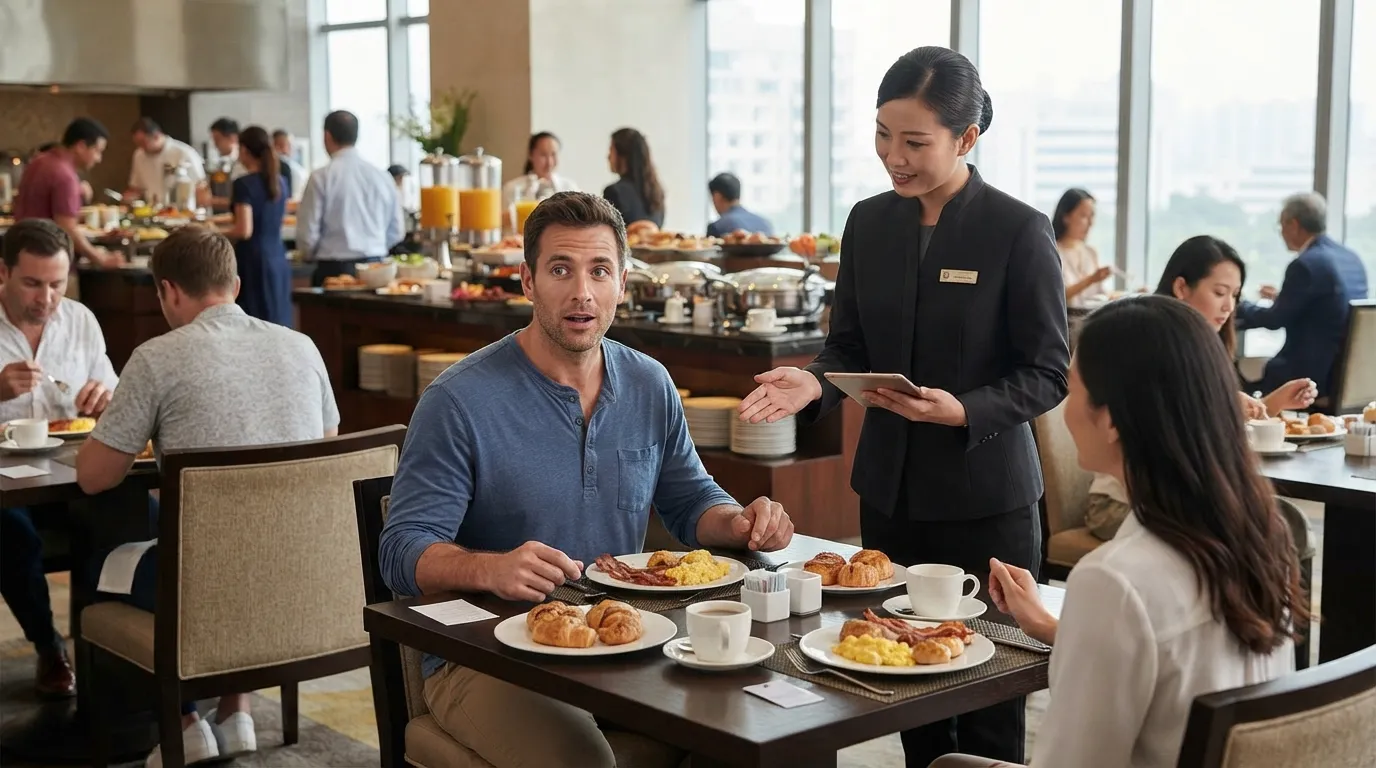 #2 – Only the Guests on the Reservation May Get the Free Breakfast (Image Credits: Gemini)