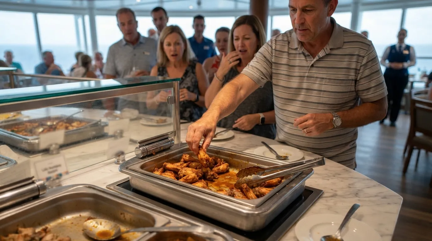 #18 - Using Hands Instead of Tongs or Utensils at Self-Serve Stations (Image Credits: Gemini)