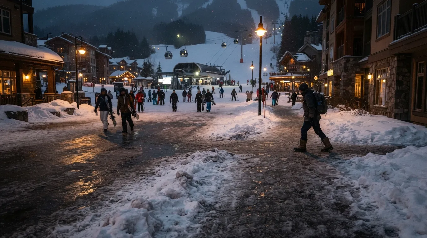#2 - Base Village Walkways Have Snow Removal Schedules (Image Credits: Gemini)