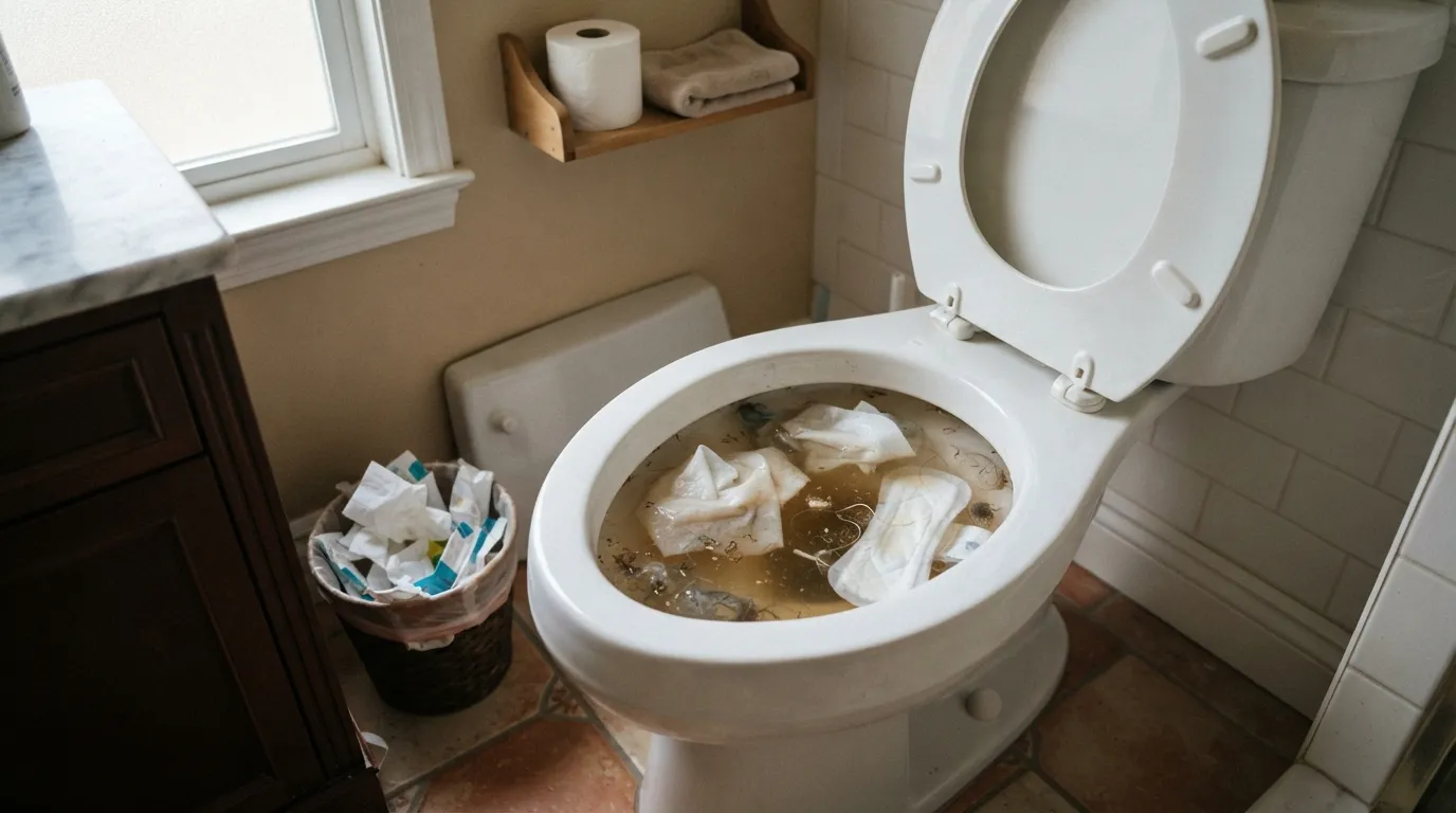 #4 - Flushing Things That Don't Belong (Image Credits: Gemini)