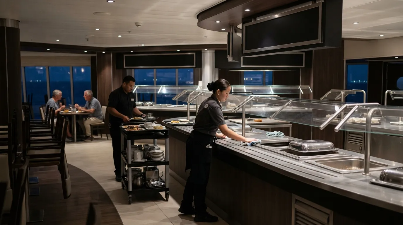 #1 - Lingering Past Closing as Crew Break Down the Buffet (Image Credits: Gemini)