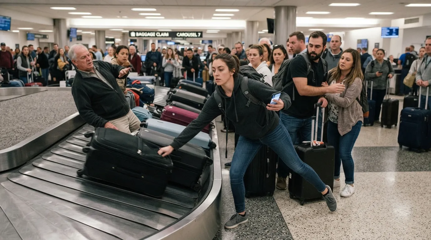 #10 - Staring at Your Phone, Then Lunging Across Everyone for Your Bag (Image Credits: Gemini)