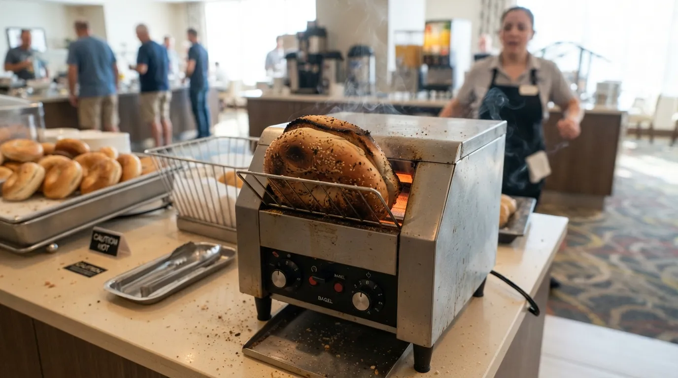 #6 - Forcing Oversized Bagels Into the Toaster (Image Credits: Gemini)