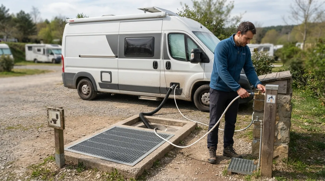 #3 - Service Points for Water and Waste Need Advance Location (Image Credits: Gemini)