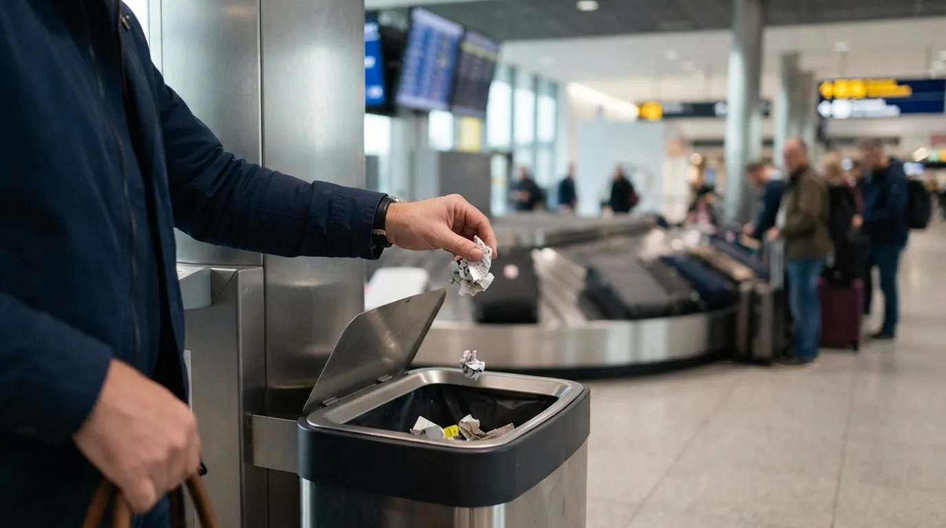 #5 - Tossing Your Claim Tag Before Your Bag Is Safely in Hand (Image Credits: Gemini)