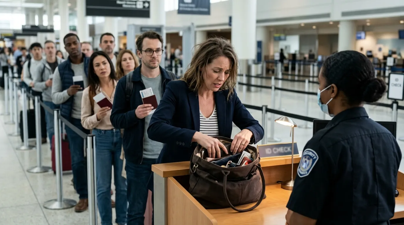 #12 - Digging for ID and Boarding Pass at the Document Check (Image Credits: Gemini)
