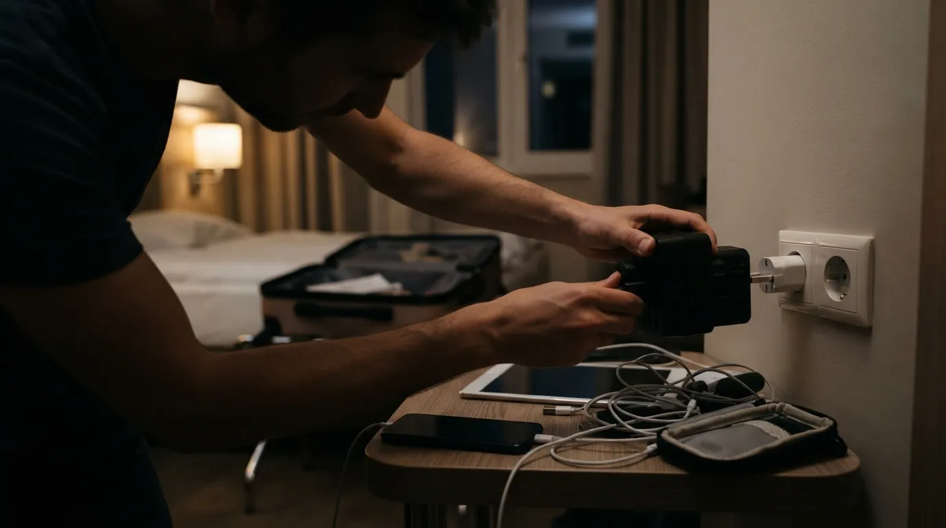 #2 - Waiting Until the Hotel Room to Test Your Setup (Image Credits: Gemini)