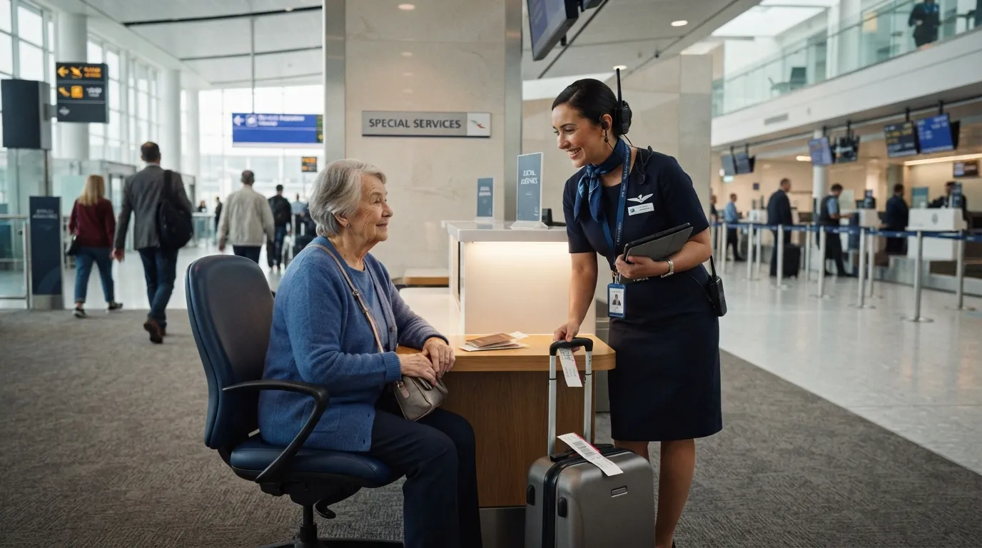 #12 - They Arrange a Dedicated Check-In Counter, Not Just a Shorter Queue (Image Credits: Gemini)