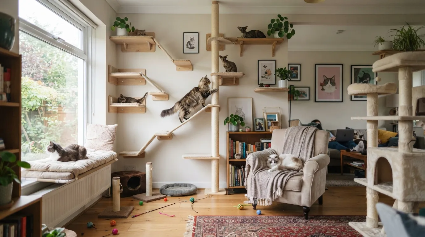 #8 - Your Home Décor Has Quietly Reorganized Around the Cat (Image Credits: Gemini)