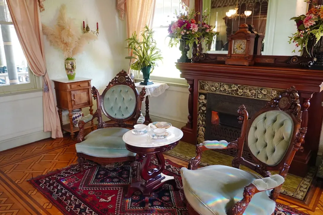 9. Victorian Carved Walnut Parlor Sets (Image Credits: Unsplash)