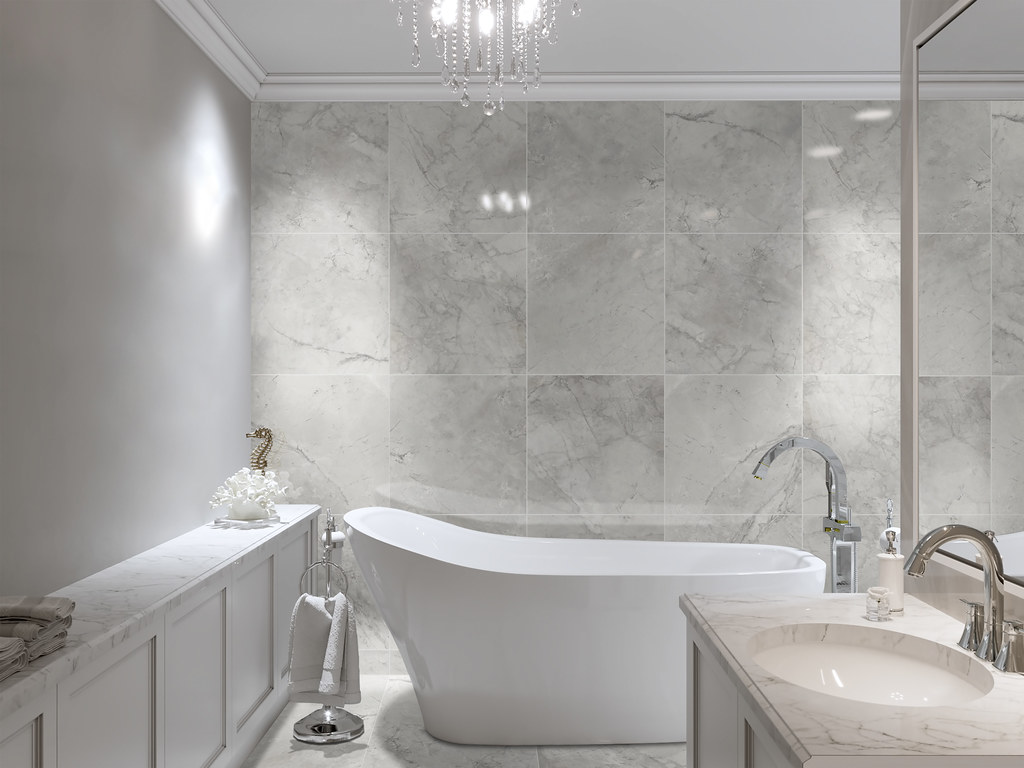 Small Format Bathroom Tiles (Image Credits: Flickr)