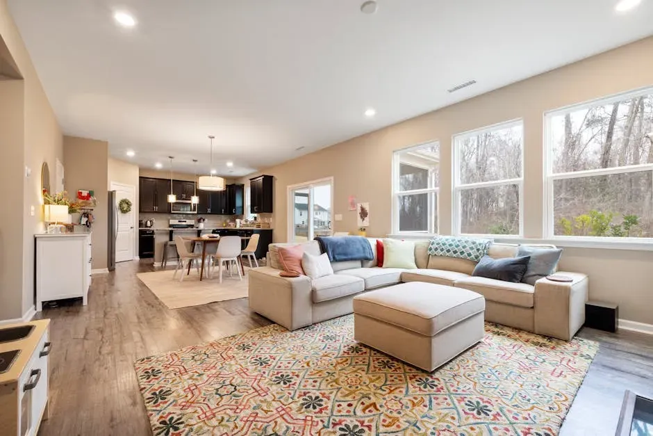Use One Large Rug Instead of Several Small Ones (Image Credits: Pexels)