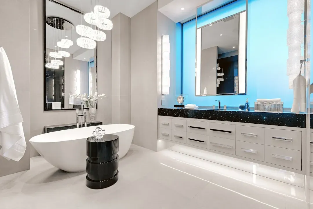 Layered, spa grade lighting (Image Credits: Unsplash)