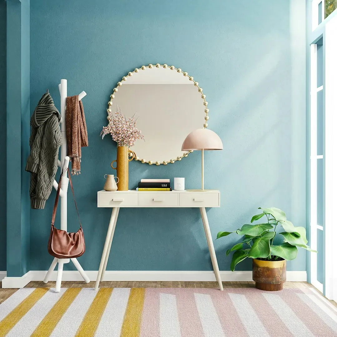 Color drenching in calming shades (Image Credits: Unsplash)