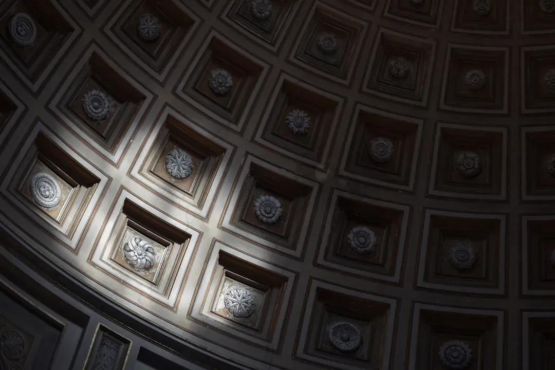 2. Coffered or Beam Ceilings (Image Credits: Unsplash)
